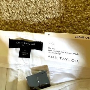 Ann Taylor White Metro Short NWT